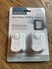 NEW Bunker Hill Home Security 2 Pack Door / Window Entry Alarm System Tool-Free