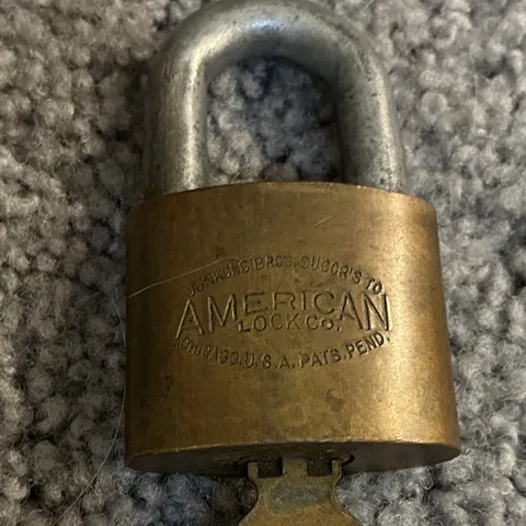 American Lock Co. Brass/Steel Keyed Padlock, Keyed Alike 20mm Shackle, 2 Keys