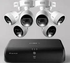 Lorex 4K HD Security System DVR 2TB HDD with Six (8MP) Security Camera