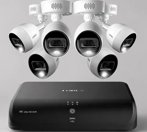 Lorex 4K HD Security System DVR 2TB HDD with Six (8MP) Security Camera