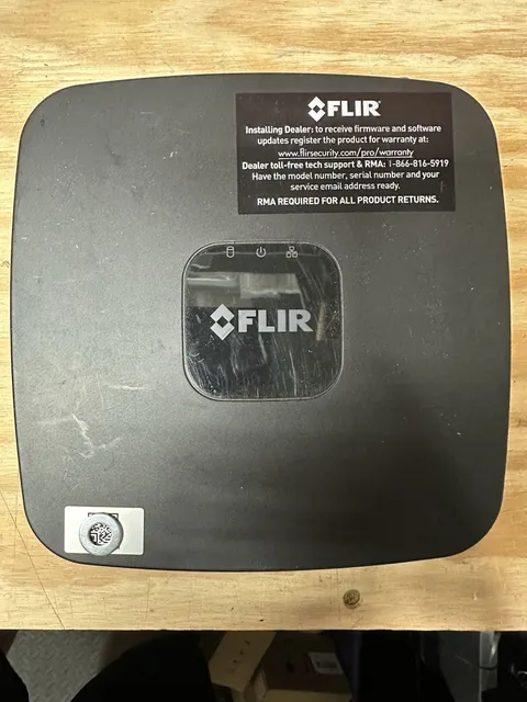 FLIR DNR114P0 HD 4 CH Security System. 3TB HDD. Tested and Working. W/ Power Sup