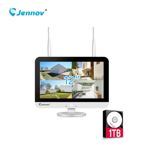 JENNOV J-Series Wireless Security Camera System Monitor WiFi 5MP 1TB HD 10CH NVR