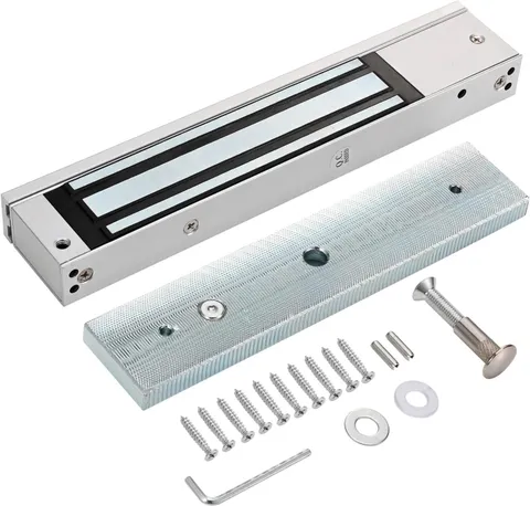Electric Magnetic Lock 280KG/600LBS Force, 12V NC Mode, Access Control for Metal