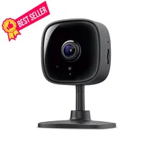 Tapo 1080P Indoor Wired Security Camera - Works as a Baby 1-Pack, Black