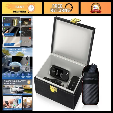Faraday Box & Bags for Car Keys - Signal Blocking Keyless Entry Safe Protector