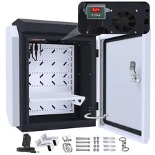 Akwscyby Outdoor Electrical 17.7"H x 13.4"L x 9.0"W, White + Gray and Black 