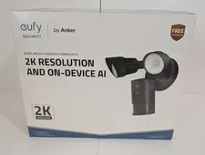 Eufy Floodlight Cam E 2K T8422S Outdoor Security Camera AI Motion Detection New