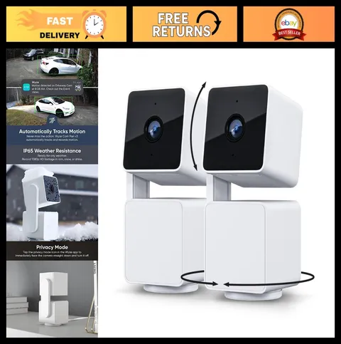1080P WiFi Smart Home Security Camera, 360° Pan/Tilt/Zoom, Color Night Vision, M