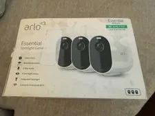(Box of 3) Arlo Essential VMC2330W-100NAS Spotlight Cameras in Box