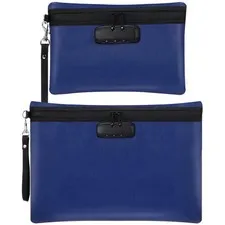 Fireproof Safe Money Document Bag with Lock 2 Pcs Notary Journal Waterproof B...