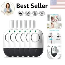 Ultra-Slim 120dB Window Alarm with Easy Adhesive Mount - 6 Count Security Set