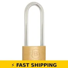 Brink's 40mm Solid Brass Padlock with Long Shackle