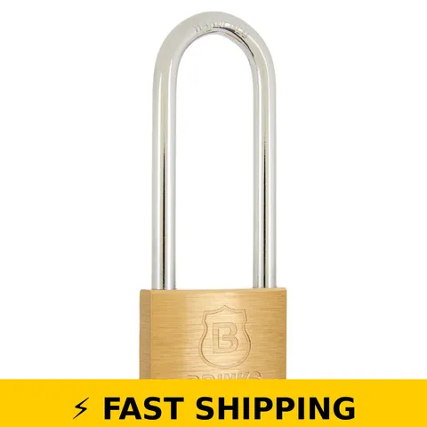 Brink's 40mm Solid Brass Padlock with Long Shackle