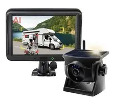 INSEETECH Solar Wireless RV Backup Camera 5” Monitor Magnetic AI