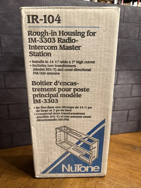 *NEW* NuTone IR-104 Rough in Housing for IM-3303 Master Station