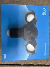 Ring Floodlight Cam Wired Plus Outdoor Wired Full HD Surveillance Camera - Black