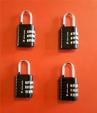 4 x Pierre Cardin Combination Travel Pad Lock 3-digit Suitcase Luggage Padlock