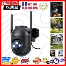 3MP Security Camera Outdoor Wired: Camera for Home Security Outdoor 2.4G/5G W...