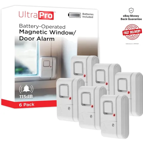 Powerful 120dB Wireless Alarms for Windows & Doors - 6 Pack for Home Security