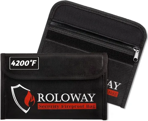 Small Fireproof Bag (5 X 8 Inches), Non-Itchy Fireproof Money Bag for Cash, Valu