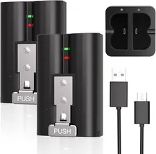 2PACK 7200mAh Rechargeable Battery and Charger Station for Ring Doorbell 2/3/4
