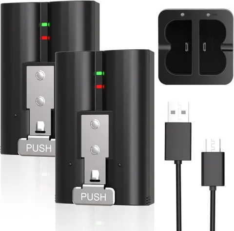 2PACK 7200mAh Rechargeable Battery and Charger Station for Ring Doorbell 2/3/4