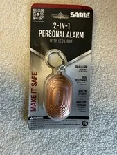 Sabre 2-in-1 Personal Alarm Light Rose Gold With LED Light 130dB Dual Brand New 