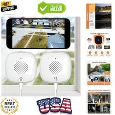 3MP 2K Window Camera,2.4GHz&5GHz WiFi Indoor Cameras for Home Security 2 Pack...