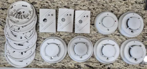 Set of 6 Old DSC 2-Wire Smoke Detectors and 3 CO Detectors for Security System