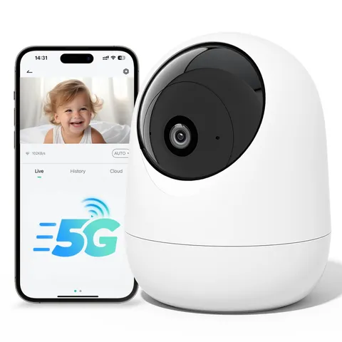 Indoor Camera 5G&2.4G WiFi,2K Security Cameras for Home Security,360°Pan & Ti...