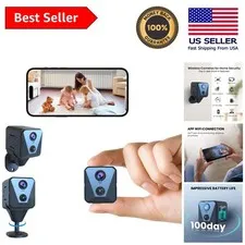 Effortless Home Security: 4K Mini Camera with Night Vision and Long Battery Life