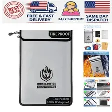 Fireproof & Water-Resistant Document Bag | 15"x11", Secure Storage