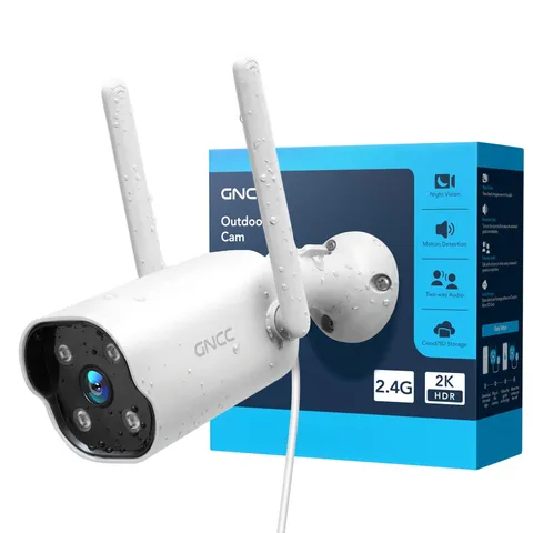 2K Camara De Seguridad WiFi 24/7 Para Casas Exterior Con Audio Alexa Compatible