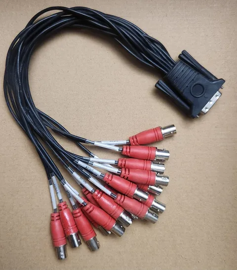 New Pigtail Cable for DVR Audio Inputs DVI-I to 16x BNC Audio Input Cable