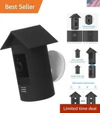 Low-Profile Black Silicone Case for Ring Stick Up Camera - Indoor & Outdoor Use