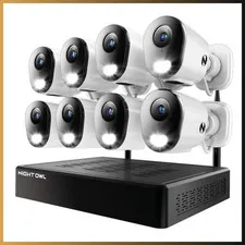 Night Owl 4K Security System 8 Cameras 2TB NVR Video Surveillance Kit
