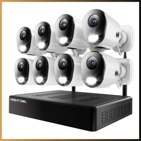 Night Owl 4K Security System 8 Cameras 2TB NVR Video Surveillance Kit