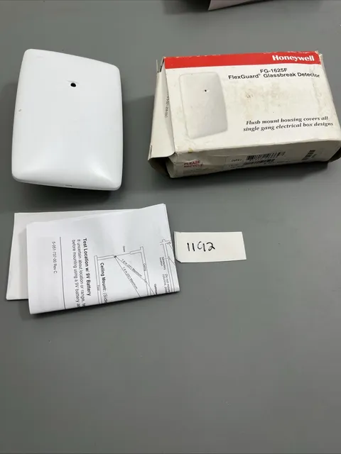 Honeywell FG-1625 FlexGuard Glass Break Detector 25' Range, White, Brand New