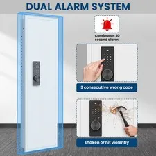 53.15" Hidden Safe, Wall Safe with 3 Adjustable Shelves & Magnetic Slot for home