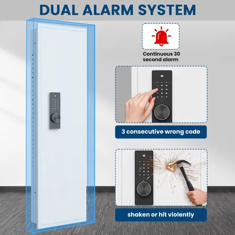 53.15" Hidden Safe, Wall Safe with 3 Adjustable Shelves & Magnetic Slot for home