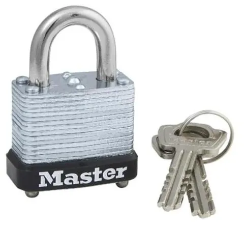 Master Lock 105D Laminated Steel Warded Padlock 1-1/8" 1 Count (Pack of 1)