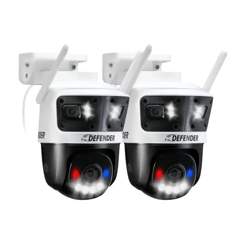 Defender AI 3K+ Guard TriLens WiFi Plugin 3in1 Security Camera, 360° PTZ, AI ...