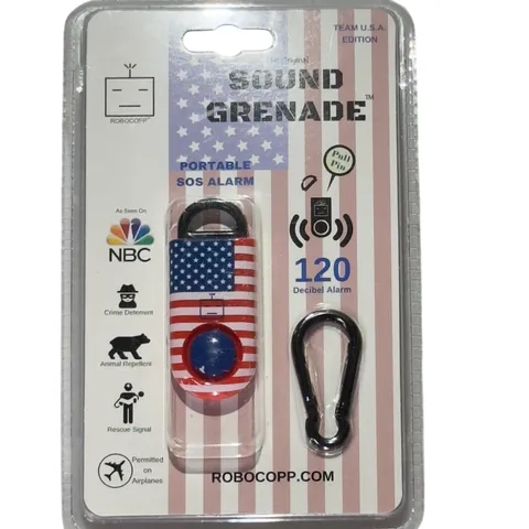 Sound Grenade Portable SOS Alarm 120 Decibel U.S.A. Edition with Carabiner