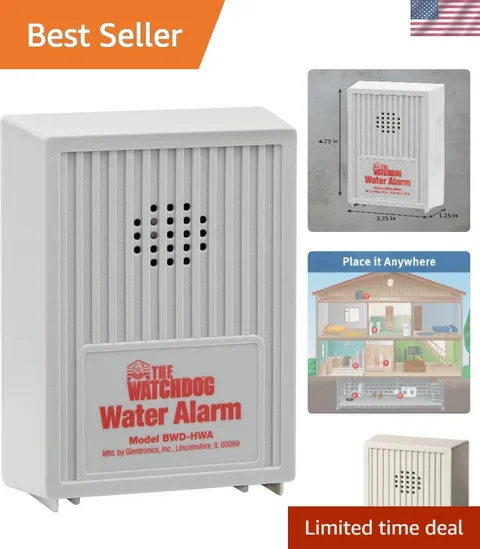 The 110 dB Water Alarm w/Detachable Sensor for Hard-to- Areas BWD-HWA