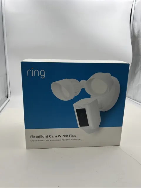 Ring Floodlight Cam Wired Plus Outdoor Security Camera 1080p w/ Siren - Open Box