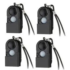 4Pcs Portable  Motion Detector Alarm 120DB Siren SOS LED Light Security for4382