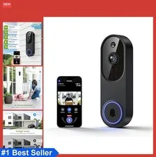 Wireless Video Doorbell Camera 1080P FHD AI Human Detection Night Vision Two