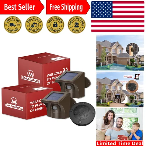 1/2 Mile Range Motion Detector: Solar-Powered Alarm System for Property Security