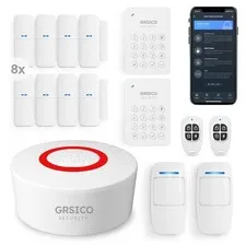 Wireless Home Alarm System 15 Piece Kit WiFi Alarm Security System Home
