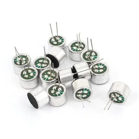 15pcs Electret Condenser Capacitor 2Pins Cylindrical Pickup 9mm x7mm